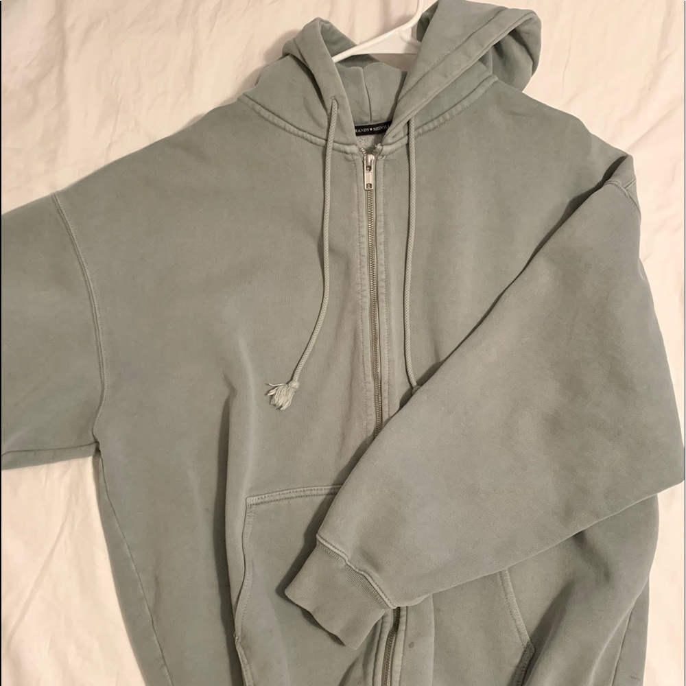 brandy melville sage green christy hoodie